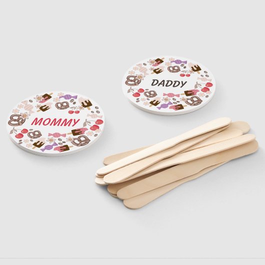 Sweet and Salty Baby Dusche Weißes Set Fans Fächer (Non-assembled)