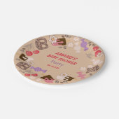 Sweet and Salty Baby Shower Beige Papierplatte Pappteller (Schrägansicht)