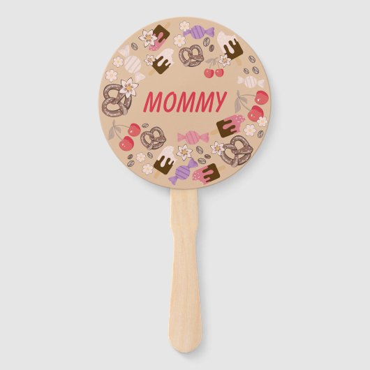 Sweet and Salty Baby Shower Beige Set Fans Fächer (Vorderseite)