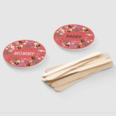 Sweet and Salty Baby Shower Red Set of Fans Fächer (Non-assembled)