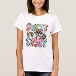 Sweet and Sassy Raccoon T - Shirt