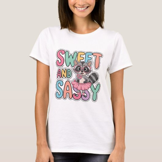 Sweet and Sassy Raccoon T - Shirt (Vorderseite)