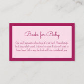 Sweet and Simple Pink Books for Baby Begleitkarte (Vorderseite)
