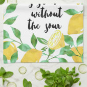 Sweet and Sour Lemon Quote Küchentuch (Gefaltet)
