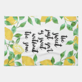 Sweet and Sour Lemon Quote Küchentuch (Horizontal)