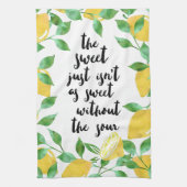 Sweet and Sour Lemon Quote Küchentuch (Vertikal)