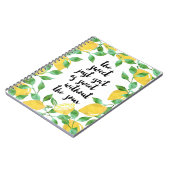 Sweet and Sour Lemon Quote Notebook Notizblock (Linke Seite)