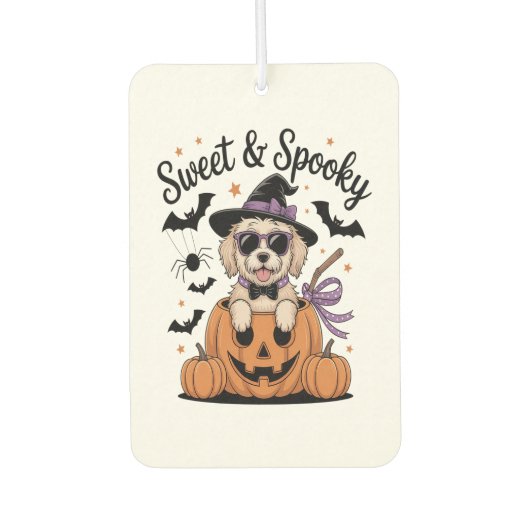 Sweet and Spooky Dog Halloween Autolufterfrischer (Vorderseite)
