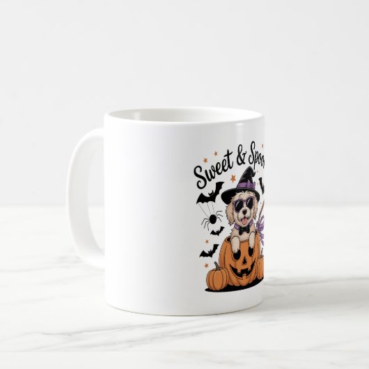 Sweet and Spooky Dog Halloween Kaffeetasse (Vorderseite Links)