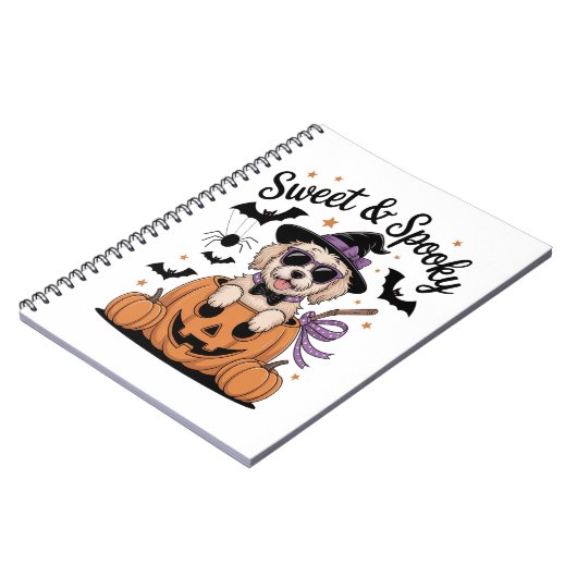 Sweet and Spooky Dog Halloween Notizblock (Linke Seite)