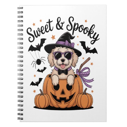 Sweet and Spooky Dog Halloween Notizblock (Vorderseite)