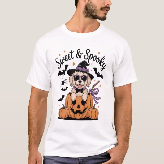 Sweet and Spooky Dog Halloween T-Shirt (Vorderseite)