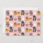 Sweet and Spooky Pink Halloween Kostüm Party Einladung (Rückseite)