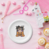 Sweet and Spooky Poodle and Pumpkin Pappteller (Party)