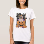 Sweet and Spooky Poodle and Pumpkin T-Shirt (Vorderseite)