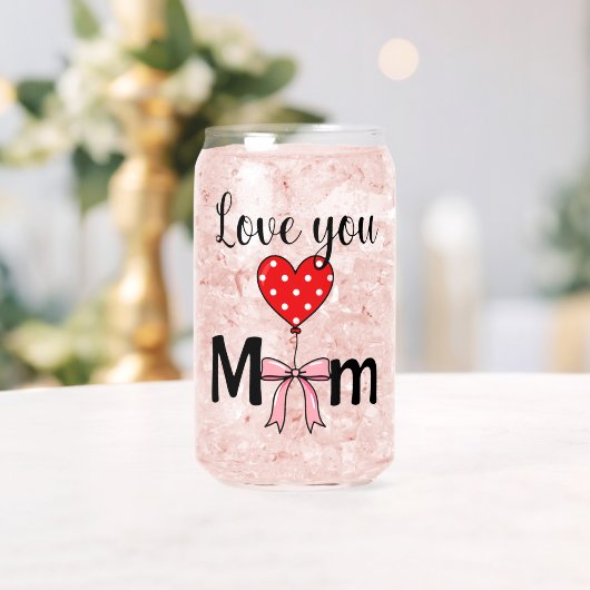 Sweet and stylish “Love You Mom” Dosenglas (Insitu (Hochzeit))