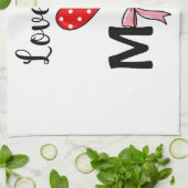 Sweet and stylish “Love You Mom” Geschirrtuch (Gefaltet)