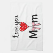 Sweet and stylish “Love You Mom” Geschirrtuch (Vertikal)