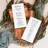 Sweet and Whimsical Black and White | Hochzeit Programm