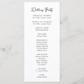 Sweet and Whimsical Black and White | Hochzeit Programm (Rückseite)