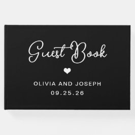 Sweet and Whimsical Black | Hochzeit Gästebuch