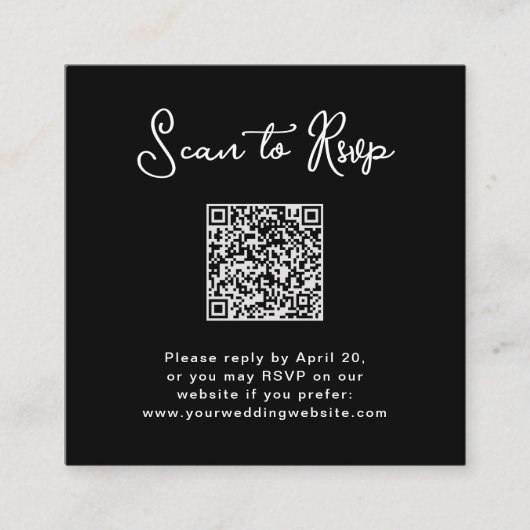 Sweet and Whimsical Black | UAWG mit QR-Code Begleitkarte (Vorderseite)