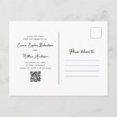 Sweet and Whimsical Foto | QR-Code Datum speichern Ankündigungspostkarte (Rückseite)