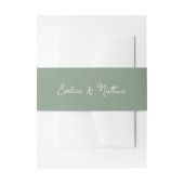 Sweet and Whimsical Sage Green | Hochzeit Einladungsbanderole (Vorderseite Beispiel)