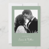 Sweet and Whimsical Sage Green | Hochzeit von Foto Einladung (Vorderseite)