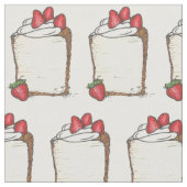 Sweet Angel Food Angelfood Cake Slice Erdbeeren Stoff (Nahaufnahme)