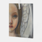 Sweet Angel Girl Ornament Aus Glas (Vorderseite links)
