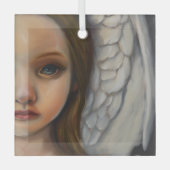 Sweet Angel Girl Ornament Aus Glas (Vorderseite)