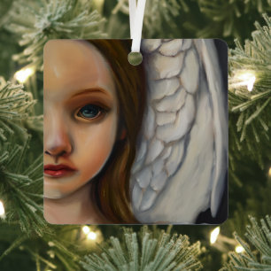 Sweet Angel Girl Ornament Aus Metall