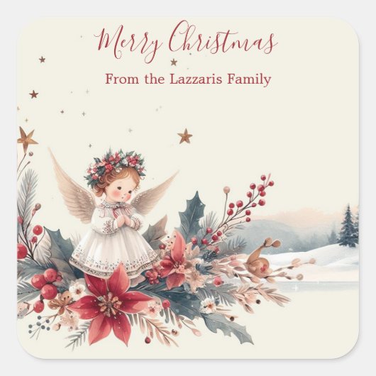 Sweet Angel of Christmas Sticker (Vorderseite)