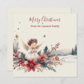 Sweet Angel Weihnachtsbilder Feiertagskarte (Vorne/Hinten)