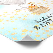 Sweet Animals Hot Air Ballon Willkommensdusche Poster (Ecke)