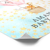 Sweet Animals Hot Air Ballon Willkommensdusche Poster (Ecke)