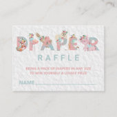 *~* Sweet Animals Letters Baby Diaper Raffle Begleitkarte (Vorderseite)