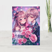Sweet Anime Personalisiert Foto Valentinstag Karte (Vorderseite)