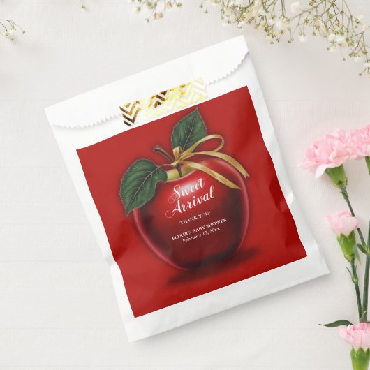 Sweet Ankunft Red Apple Baby Dusche Geschenktütchen (Versiegelt)