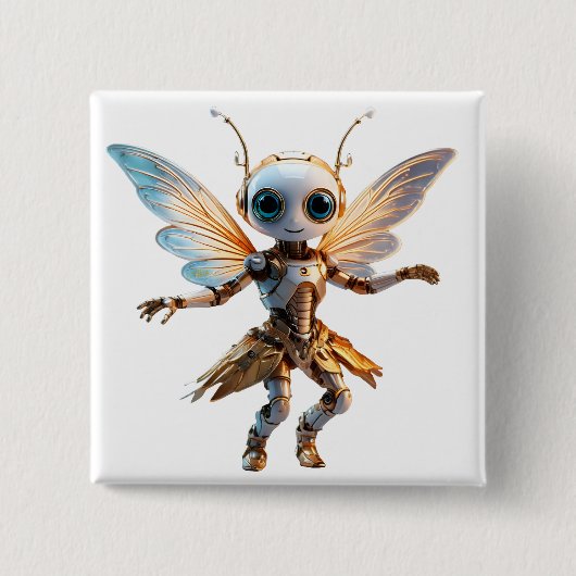 Sweet Ant Girl Dancing Robot Pixie Button (Vorderseite)