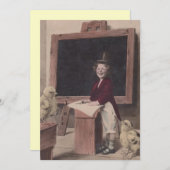 Sweet Antique School Teacher Bildung Einladungen (Vorne/Hinten)