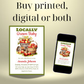 Sweet Apple Harvest Locale Grown Baby Shower Einladung