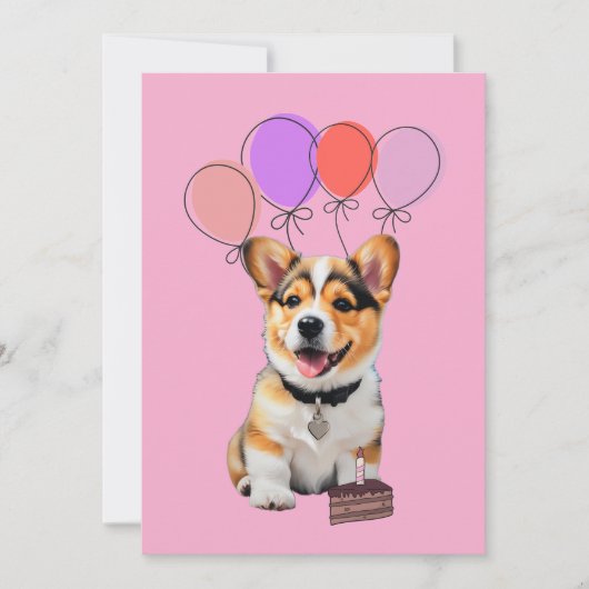 Sweet Appreciation Adorable Fun Corgi Birthday Dankeskarte (Vorderseite)
