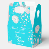 Sweet Aqua Blue Color Wild Blume Babydusche Geschenkschachtel (Geöffnet)