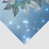 Sweet Aquamarin Lila Blue Floral Bouquet Decoupage Seidenpapier (Detail)