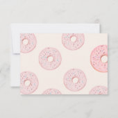 Sweet Aquarell niedlich Donuts Drehbuch Babydusche Dankeskarte (Rückseite)