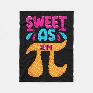 Sweet As 3.14 Pie Funny Pi Day Mathe Teacher Boys Fleecedecke