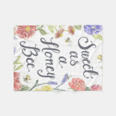 Sweet as a Honey Bee Fleece Blanket (Vorderseite (Horizontal))