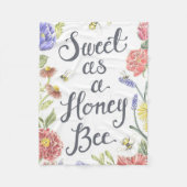 Sweet as a Honey Bee Fleece Blanket (Vorderseite)